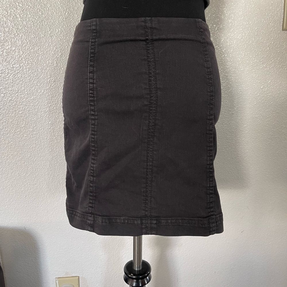 Free People Black Denim Skirt 2